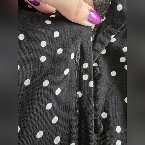 EUC Forever 21 Retro Black & White Polka Dot Pinup Romper - Picture 6 of 10